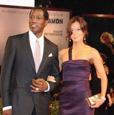 Nakyung Park with her spouse Wesley Snipes.